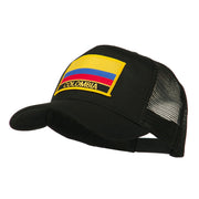 South America Flag Letter Patched Mesh Cap