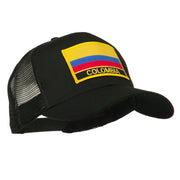 South America Flag Letter Patched Mesh Cap