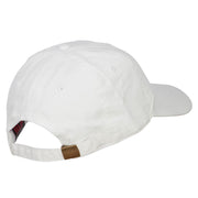 Flamingo Bird Patched Washed Cotton Twill Cap