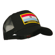 South America Flag Letter Patched Mesh Cap