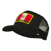 South America Flag Letter Patched Mesh Cap