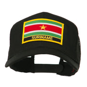 South America Flag Letter Patched Mesh Cap