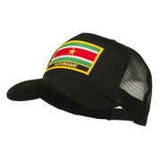 South America Flag Letter Patched Mesh Cap