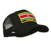 South America Flag Letter Patched Mesh Cap