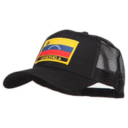 South America Flag Letter Patched Mesh Cap