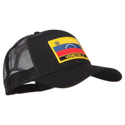 South America Flag Letter Patched Mesh Cap