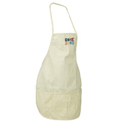 Retro Game Text Embroidered Solid Chef's Apron - Natural OSFM