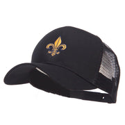 Fleur De Lis Embroidered Mesh Cap