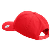 US Marine Corps Emblem Design Embroidered 6 Panel Structured Cotton Twill Cap Made in USA - Red OSFM