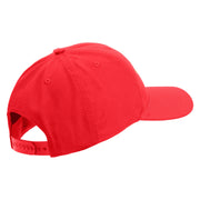 US Marine Corps Emblem Design Embroidered 6 Panel Structured Cotton Twill Cap Made in USA - Red OSFM