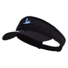 Venice Gondola Logo Embroidered Brushed Sports Visor - Black OSFM