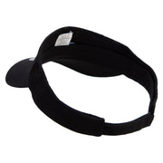 Venice Gondola Logo Embroidered Brushed Sports Visor - Black OSFM