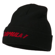 Auto Racing Formula 1 Embroidered Long Beanie