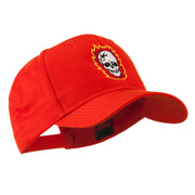 Halloween Skull with Flames Embroidered Cap