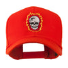 Halloween Skull with Flames Embroidered Cap