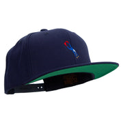 Deep Diving Icon Embroidered Wool Blend Prostyle Snapback - Navy OSFM