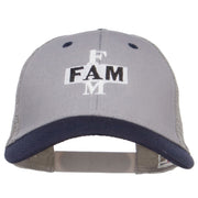 Fam Embroidered Two Tone Trucker Cap