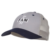 Fam Embroidered Two Tone Trucker Cap