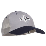 Fam Embroidered Two Tone Trucker Cap