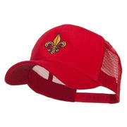 Fleur De Lis Embroidered Mesh Cap