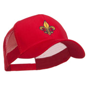 Fleur De Lis Embroidered Mesh Cap