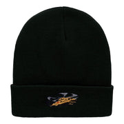 Flying Careflight Helicopter Embroidered Long Knitted Beanie