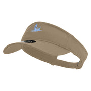 Venice Gondola Logo Embroidered Brushed Sports Visor - Khaki OSFM