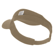 Venice Gondola Logo Embroidered Brushed Sports Visor - Khaki OSFM