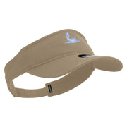 Venice Gondola Logo Embroidered Brushed Sports Visor - Khaki OSFM