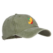 Congo Map Flag Embroidered Washed Cap