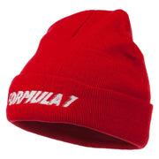 Auto Racing Formula 1 Embroidered Long Beanie