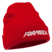 Auto Racing Formula 1 Embroidered Long Beanie