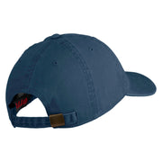 Twelfth Air Force Veteran Embroidered Washed Solid Pigment Dyed Cotton Twill Brass Buckle Cap - Navy OSFM