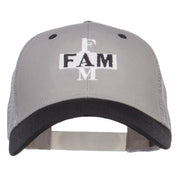 Fam Embroidered Two Tone Trucker Cap