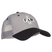 Fam Embroidered Two Tone Trucker Cap