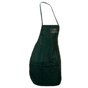 Retro Game Text Embroidered Solid Chef's Apron - Forest OSFM
