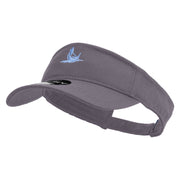 Venice Gondola Logo Embroidered Brushed Sports Visor - Charcoal OSFM