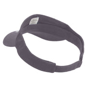 Venice Gondola Logo Embroidered Brushed Sports Visor - Charcoal OSFM