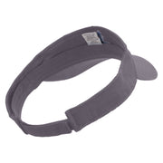 Venice Gondola Logo Embroidered Brushed Sports Visor - Charcoal OSFM