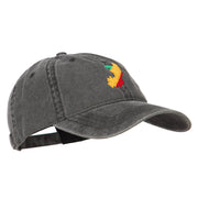 Congo Map Flag Embroidered Washed Cap