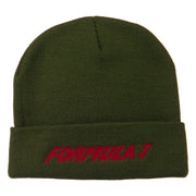 Auto Racing Formula 1 Embroidered Long Beanie