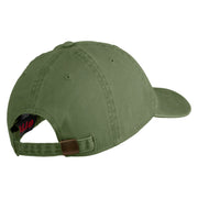 Twelfth Air Force Veteran Embroidered Washed Solid Pigment Dyed Cotton Twill Brass Buckle Cap - Olive OSFM
