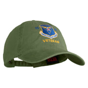 Twelfth Air Force Veteran Embroidered Washed Solid Pigment Dyed Cotton Twill Brass Buckle Cap - Olive OSFM