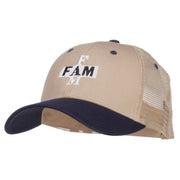 Fam Embroidered Two Tone Trucker Cap