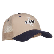 Fam Embroidered Two Tone Trucker Cap