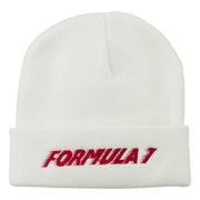 Auto Racing Formula 1 Embroidered Long Beanie