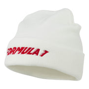 Auto Racing Formula 1 Embroidered Long Beanie