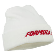 Auto Racing Formula 1 Embroidered Long Beanie