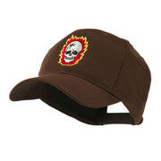 Halloween Skull with Flames Embroidered Cap