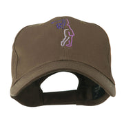 Female Golfer Outline Embroidered Cap